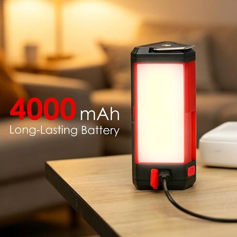 FASTPRO LED Camping Lantern, Rechargeable Camp Light, Red in Saudi Arabia