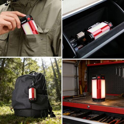 FASTPRO LED Camping Lantern, Rechargeable Camp Light, Red in Saudi Arabia