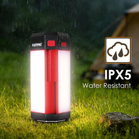 FASTPRO LED Camping Lantern, Rechargeable Camp Light, Red in Saudi Arabia