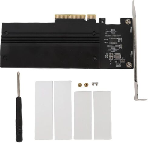 BRRNOO NVMe PCIe Adapter Card with M 2 Ports Aluminum Heat Sink PCIe 4 0 in Kuwait
