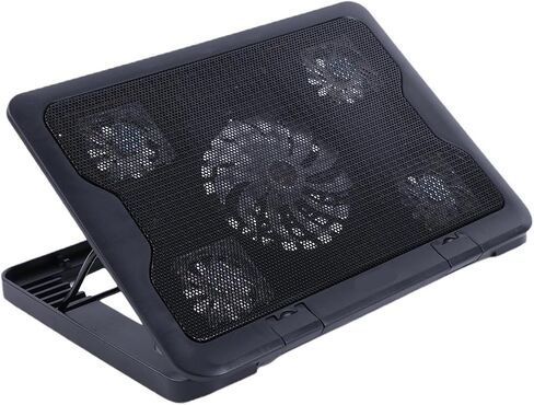 Lightweight Laptop Cooling Pad Cooler Radiator 5 Silent Fans with Adjustable Stand for 12"-17" Notebook in Saudi Arabia