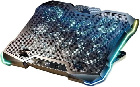 Gaming Laptop Cooler 10 Fans Foldable Adjustable Notebook Stand Heat Dissipation Holder for 12-18'' Cooling Pad in Saudi Arabia