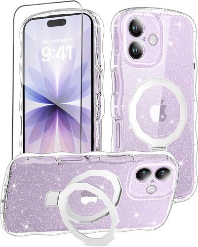 MIODIK Magnetic Stand for iPhone 17 Pro Case with Screen Protector Clear in Kuwait