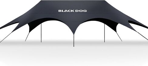 Blackdog Large Camping Tarp with Poles, 38x26FT for 10-16+ Person in Kuwait