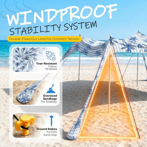 Sekey Aluminum Beach Shade Sun Shelter 10x10 FT Beach Canopy in Saudi Arabia