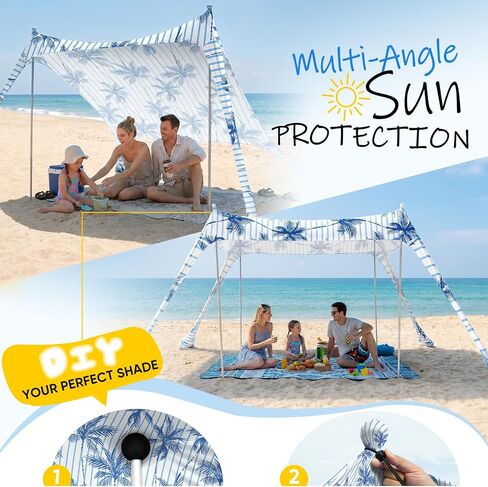 Sekey Aluminum Beach Shade Sun Shelter 10x10 FT Beach Canopy in Saudi Arabia