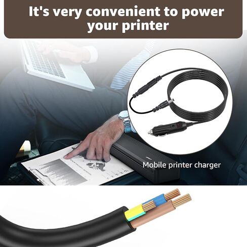 12V Car Charger for Brother PocketJet for Mobile Thermal Printer Supply in Saudi Arabia