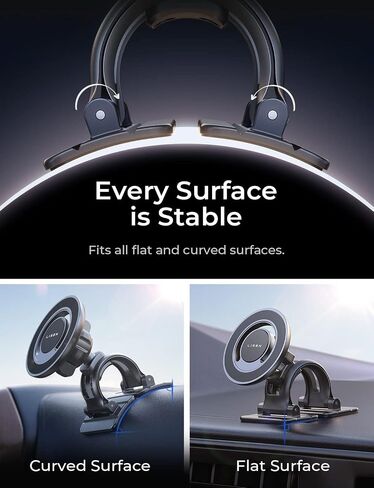 LISEN for Magsafe Car Mount, Magnetic Phone Holder for Car Vent Phone Mount, Hands Free Phone Mount for Car Accessories Dashboard Windshield Vent Cell Phone Holder for iPhone Car Mount Silver Kits in Saudi Arabia