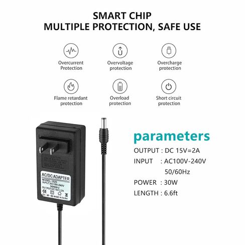 Adapter 15V Power Supply Cord Massage Gun Charger for Theragun Prime, Theragun Mini Massage Gun Model BR-GUN-002, G4-MINI-RED-PKG-US [Theragun Mini/Theragun Prime] 2A Charging Cable in Kuwait