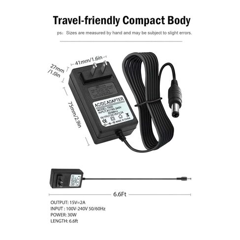 Adapter 15V Power Supply Cord Massage Gun Charger for Theragun Prime, Theragun Mini Massage Gun Model BR-GUN-002, G4-MINI-RED-PKG-US [Theragun Mini/Theragun Prime] 2A Charging Cable in Kuwait