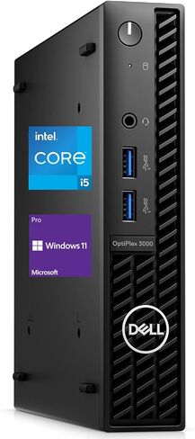 DELL Optiplex 3000 MFF Business Desktop, 12th Gen Intel Core i5-12500T, 16GB RAM, 1TB PCIe SSD, HDMI, Displayport, RJ-45, Wired Keyboard&Mouse, Wi-Fi 6, Windows 11 Pro, Black in Kuwait