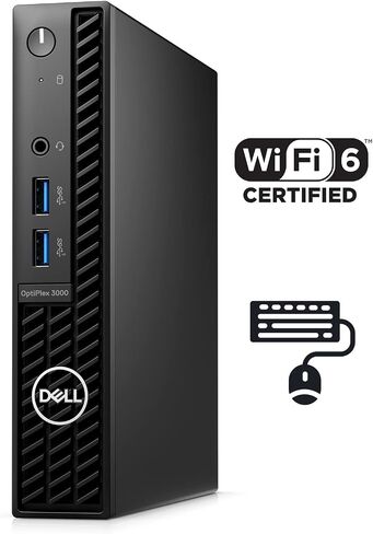 DELL Optiplex 3000 MFF Business Desktop, 12th Gen Intel Core i5-12500T, 16GB RAM, 1TB PCIe SSD, HDMI, Displayport, RJ-45, Wired Keyboard&Mouse, Wi-Fi 6, Windows 11 Pro, Black in Kuwait