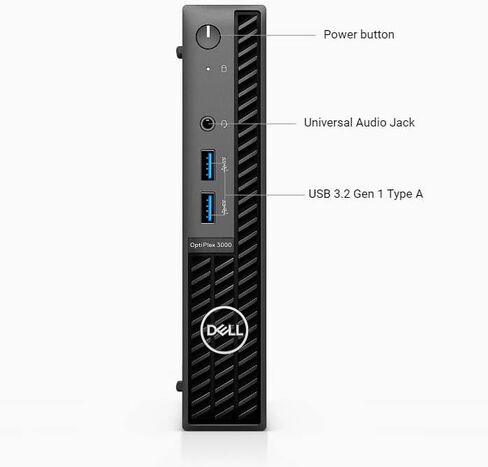 DELL Optiplex 3000 MFF Business Desktop, 12th Gen Intel Core i5-12500T, 16GB RAM, 1TB PCIe SSD, HDMI, Displayport, RJ-45, Wired Keyboard&Mouse, Wi-Fi 6, Windows 11 Pro, Black in Kuwait