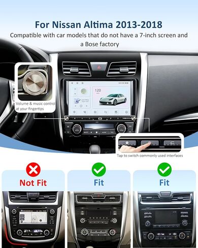 8-Core 4+64G Car Radio for Nissan Altima 2013-2018, Physical Buttons Knobs in Kuwait