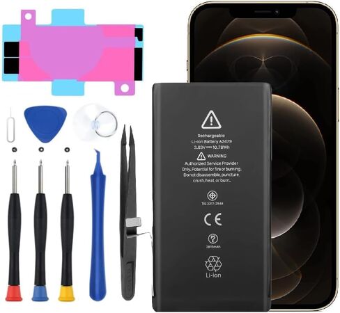 Battery for iPhone 12/12 Pro, Upgraded Phone 12 Pro Battery Replacement Compatible with iPhone 12/iPhone 12 Pro with Professional Repair Tools Kit in Kuwait