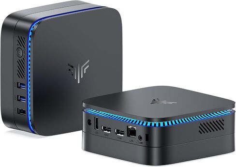KAMRUI AK1PLUS Mini Computer, 12GB LPDDR5 256GB M.2 SSD, Intel Processor N100 (Up to 3.4GHz), Mini Desktop Computer Support 4K Dual Display, WiFi 5, BT 4.2, Gigabit Ethernet, Business Office PC in Kuwait