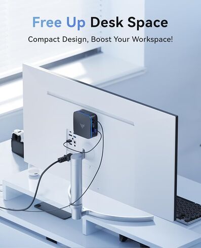 KAMRUI AK1PLUS Mini Computer, 12GB LPDDR5 256GB M.2 SSD, Intel Processor N100 (Up to 3.4GHz), Mini Desktop Computer Support 4K Dual Display, WiFi 5, BT 4.2, Gigabit Ethernet, Business Office PC in Kuwait