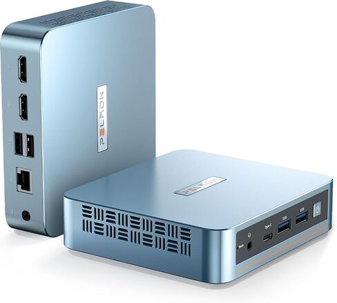 PELADN WI-6 Mini PC, Mini Desktop Computer with 12th N100 Processor (Up to 3.4GHz), 8GB DDR4 RAM, 256GB SSD, Mini Desktop Computer 4K@60Hz,WiFi5/BT4.2/Type-C/Mini Pc for Work, Education. in Saudi Arabia