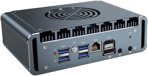 KINGDEL Powerful Mini PC 6X 2.5GbE i226V LAN, Core i7-13620H, 10 Cores 16 Threads, 32GB DDR5 RAM, 1TB NVMe SSD, Micro Firewall Router Appliance with HD, DP, RJ45 COM, 4 x USB in Kuwait