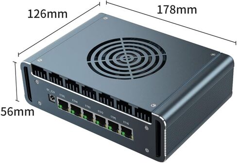 KINGDEL Powerful Mini PC 6X 2.5GbE i226V LAN, Core i7-13620H, 10 Cores 16 Threads, 32GB DDR5 RAM, 1TB NVMe SSD, Micro Firewall Router Appliance with HD, DP, RJ45 COM, 4 x USB in Kuwait