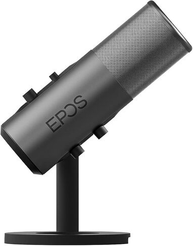 EPOS Gaming B20 Streaming Microphone - 2.9m Cable USB-C Computer Microphone for Gaming - PC & Laptop Connection with Audio Controls - Compatible with PC, Mac, and PS4/5 - Desk Stand Included, Gray in Saudi Arabia