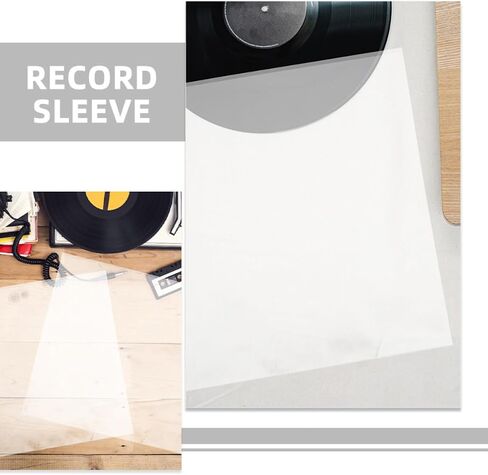 Kisangel 10pcs White Plastic Vinyl Record Outer Sleeves with Adhesive for Protecting Records Suitable for Album Protective Cover in Saudi Arabia