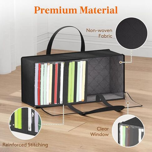 DVD Storage Bags 12 Pcs, Clear PVC Plastic CD Organizer with Handles and Zipper, Media Holder in Saudi Arabia