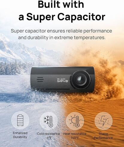 BlackVue SAFY8, 2K + 1080P Dash Cam Front and Rear, 64GB Included in Saudi Arabia