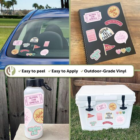 Desert Cactus Alpha Chi Omega Sorority Sticker Decal (Cute) in Kuwait
