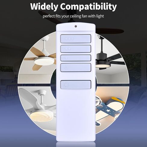 Replacememnt for Harbor Breeze Ceiling Fan Remote Control Replacement, Compatible Models A25-TX001-R1 A25-TX005-R A25-TX013 ZJF-RT01A, Support 3 Speeds ＆ Light Dimmer (Remote Only) in Kuwait