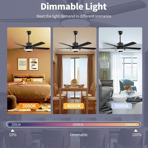 Replacememnt for Harbor Breeze Ceiling Fan Remote Control Replacement, Compatible Models A25-TX001-R1 A25-TX005-R A25-TX013 ZJF-RT01A, Support 3 Speeds ＆ Light Dimmer (Remote Only) in Kuwait