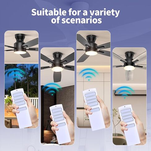 Replacememnt for Harbor Breeze Ceiling Fan Remote Control Replacement, Compatible Models A25-TX001-R1 A25-TX005-R A25-TX013 ZJF-RT01A, Support 3 Speeds ＆ Light Dimmer (Remote Only) in Kuwait