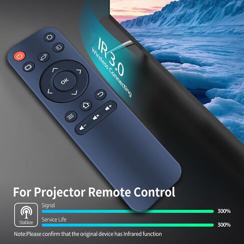 RETROSUN Replacement Remote Control for HAPPRUN H1 Native 1080P Portable Outdoor Movie Projector, for NICPOW RD850 Mini Projector in Kuwait