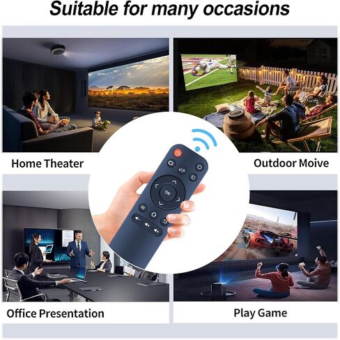RETROSUN Replacement Remote Control for HAPPRUN H1 Native 1080P Portable Outdoor Movie Projector, for NICPOW RD850 Mini Projector in Kuwait