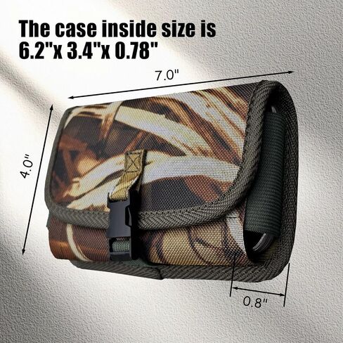 Camo Cell Phone Holster for Men, Belt Clip Phone Holder, Large Tactical Phone Pouch for iPhone 17 16 15 14 Pro Max 17 16 15 14 Plus, for Galaxy S25 Ultra,S25 Plus,Heavy Duty Buckle Closure in Kuwait