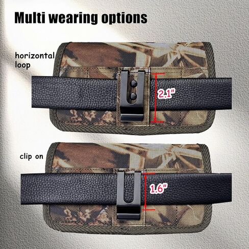 Camo Cell Phone Holster for Men, Belt Clip Phone Holder, Large Tactical Phone Pouch for iPhone 17 16 15 14 Pro Max 17 16 15 14 Plus, for Galaxy S25 Ultra,S25 Plus,Heavy Duty Buckle Closure in Kuwait