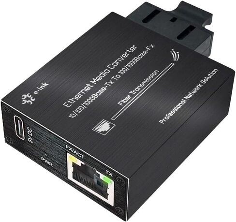 محول الوسائط Elenzk Gigabit SC بطول 20 كم مع منفذ طاقة USB-C in Kuwait