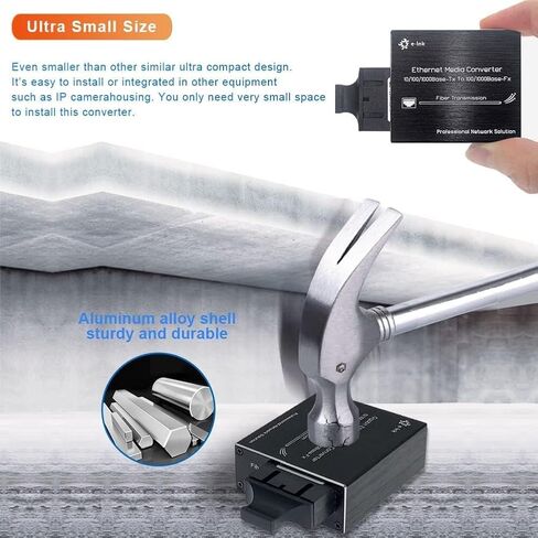 محول الوسائط Elenzk Gigabit SC بطول 20 كم مع منفذ طاقة USB-C in Kuwait