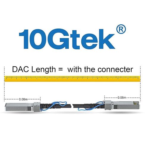 10Gtek SFP+ DAC Twinax Cable - 10GBASE-CU Passive Direct Attach Copper SFP Cable for Cisco SFP-H10GB-CU3.6M, Ubiquiti UniFi UC-DAC-SFP+, Meraki, Fortinet, D-Link, 26AWG, 3.6-Meter(11.8ft) in Kuwait