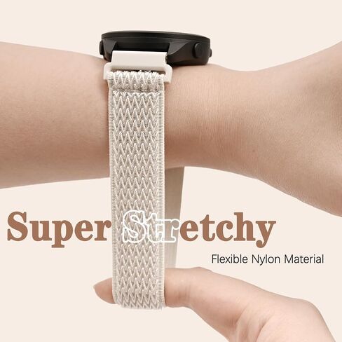 12 Pack Stretchy Nylon Compatible with Garmin Vivoactive 5 Watch Bands/Vivoactive 6, 20mm Quick Release Elastic Sport Strap for Venu Sq 2/Forerunner 55/165/245/645 Women Men in Saudi Arabia