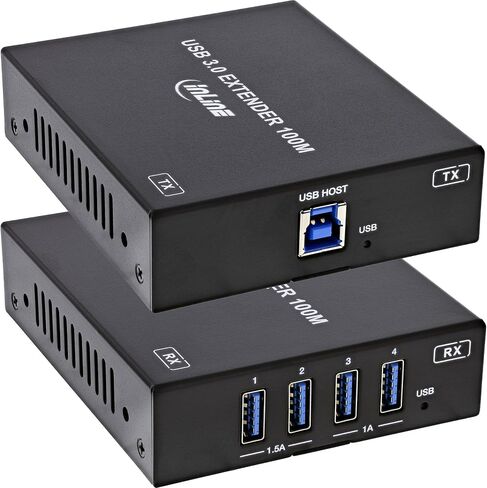 Inline USB 3.2 Extender Cat.6 100m 5Gb/s PoC RS232 in Saudi Arabia