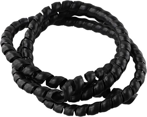 FABULETTA Hydraulic Hose Spiral Wrap Guard Black PP Wire Protector for Cable Management in Automotive Mining Agriculture 1m ID 8-12mm(D-8mm) in Kuwait