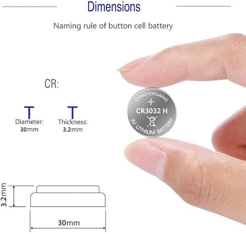 UOGTNON CR3032 3V Lithium Battery -Pack of 8 in Kuwait