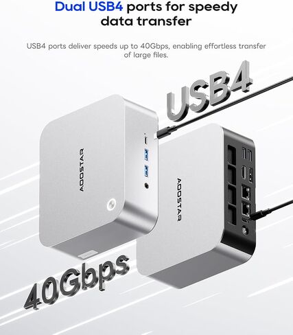 AOOSTAR MACO AMD Ryzen AI HX 470 Mini PC with 32GB LPDDR5 RAM 1TB NVME SSD,Mini Desktop Computer, OCULINK/ 2*USB4(PD|8K@60Hz)/HDMI2.1/1 xDP 1.4, 2X 2.5G LAN,2*M.2 Slots，Support Openclaw in Saudi Arabia