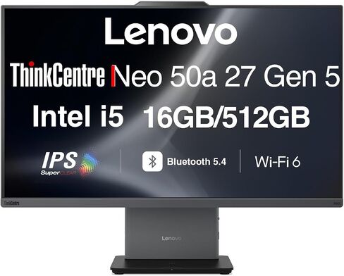 Lenovo ThinkCentre Neo 50a 27" FHD All-in-One, Intel i5-13420H, 16GB/512GB in Saudi Arabia
