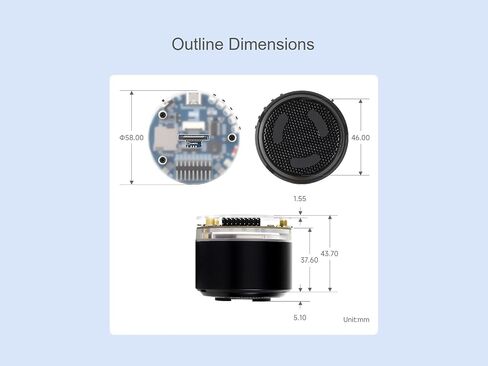 ESP32-S3 AI Smart Speaker Development Board Onboard Dual Microphone Array, AI Speech, Surround RGB Lighting, Supports Connecting External LCD Displays and Cameras, ESP32-S3 Audio Board in Kuwait