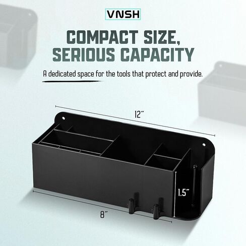 VNSH EDC Loadout Organizer Wall Mount with Pistol Rack for Everyday Carry in Kuwait