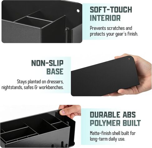 VNSH EDC Loadout Organizer Wall Mount with Pistol Rack for Everyday Carry in Kuwait
