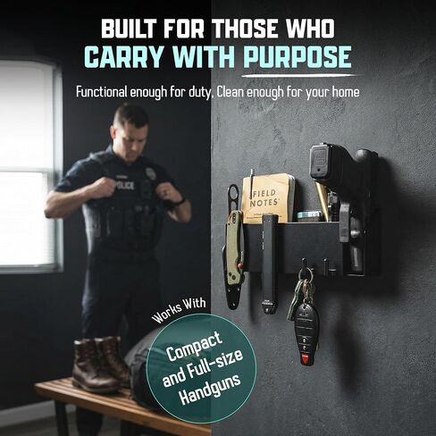 VNSH EDC Loadout Organizer Wall Mount with Pistol Rack for Everyday Carry in Kuwait