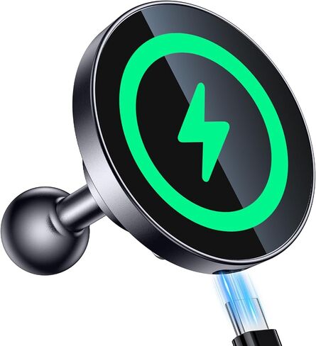 Coolpow for Magsafe Wireless Car Charger Magnetic Wireless Charging Phone Holder with 20mm Ball Mount【Super Magnet】 Magnetic Ball Mount Adapter 20mm Ball Joint Compatible with Bulletpoint Mounting in Saudi Arabia